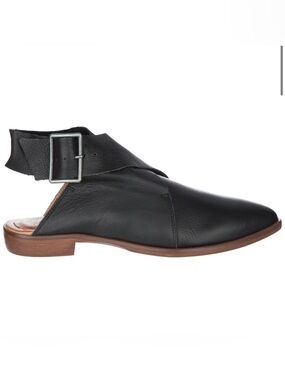 Free People Bryce Wrap Flats | black washed leather | size 39